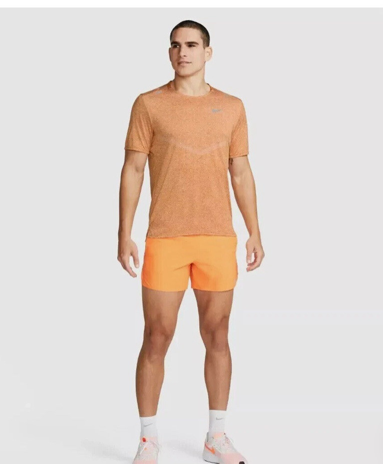 Nike Rise 365 Dri-Fit Running T-Shirt Men’s Orange- CZ9184-815
