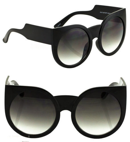 Oversized Large Thick Arms Round Cat Eye WaYfe Wolves PinUp Big Sunglasses 6035