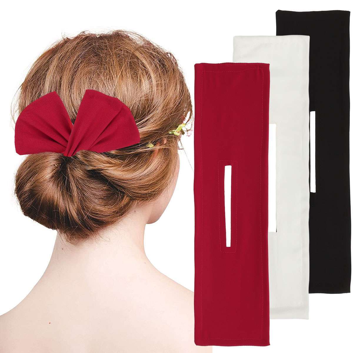 3PCS Multicolor Deft Bun Maker For Hair Magic Donut Cloth Makers Clip French US