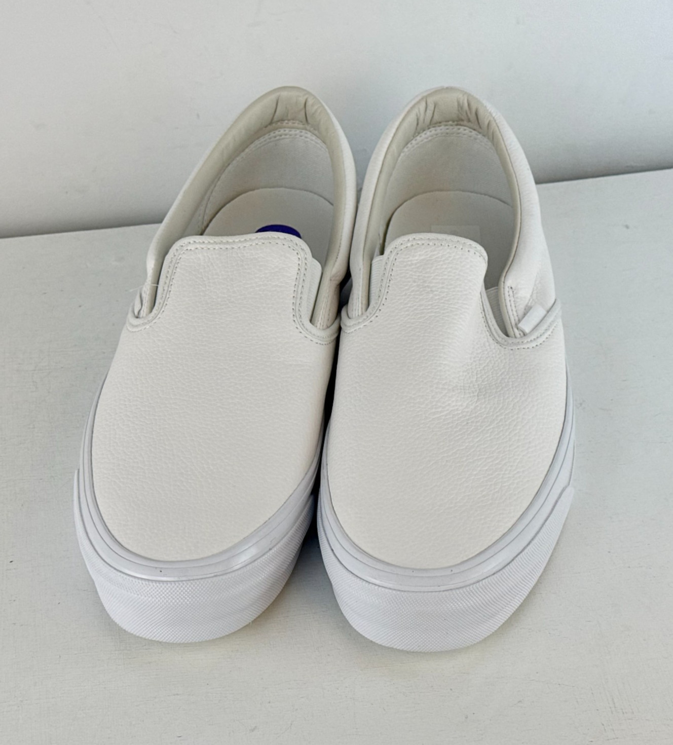 M11.5, W13 -VANS Premium Classic Slip-On Leather White Shoe -507452