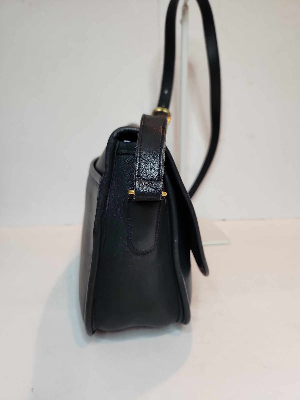 Authentic VTG COACH City Bag & Wallet Blk Lthr Crossbody Shoulder Turn Lock 90’s