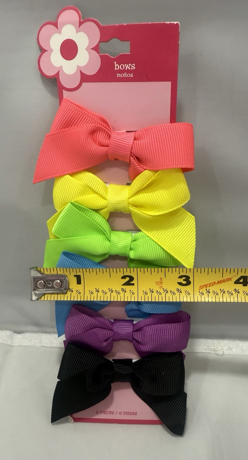 Faded Glory/Walmart Toddler Girl’s Hair Clips Accessories 2 Pack Total 12 Bows