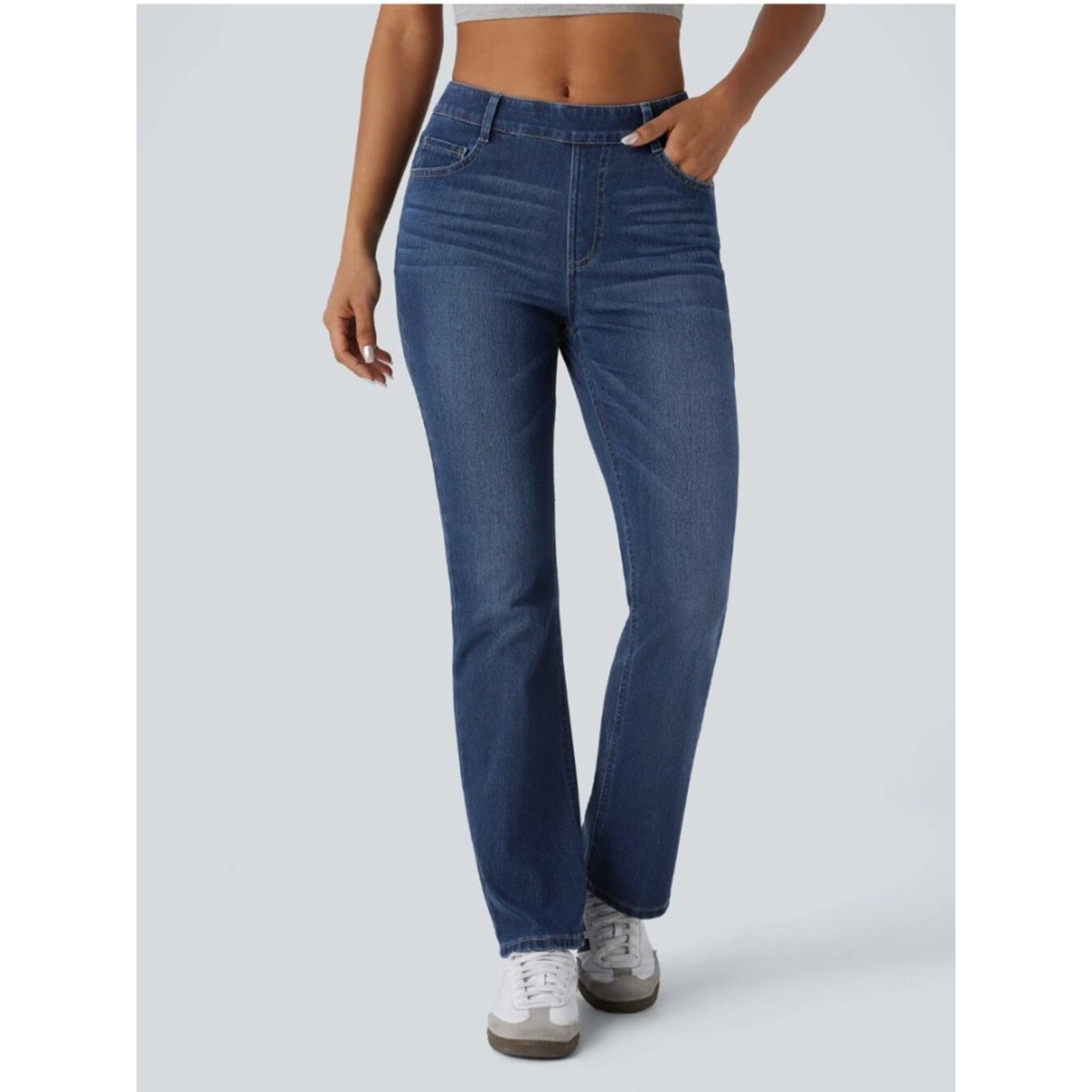 Halara NWOT Flex™ High Waisted Pockets Washed Casual Bootcut Jeans – SP