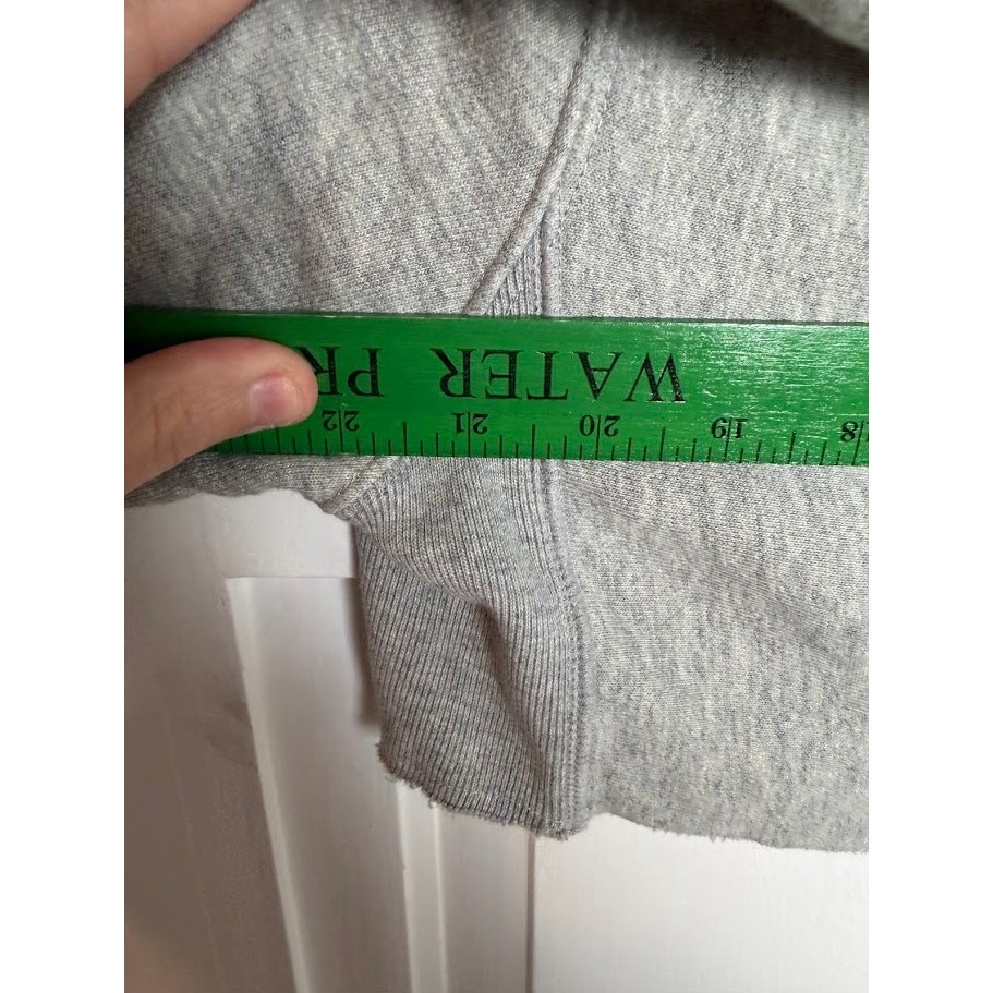 Champion Cropped V-Neck Oversized Sweatshirt College Prep Yarn Dye Stripe Small