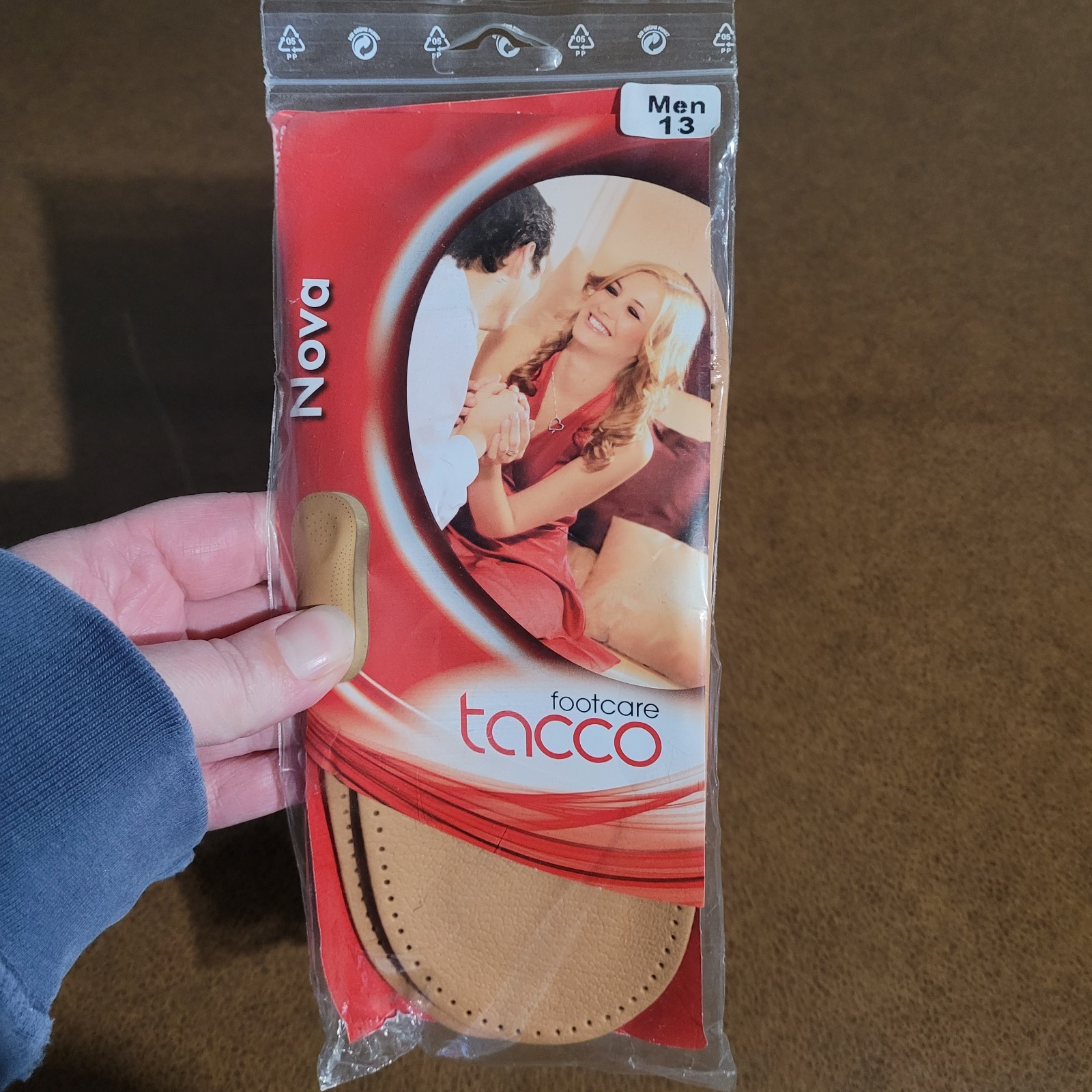 Tacco Nova 3/4 Leather Arch Support Insole Men’s Size 13 Tan ErgoDyn NEW