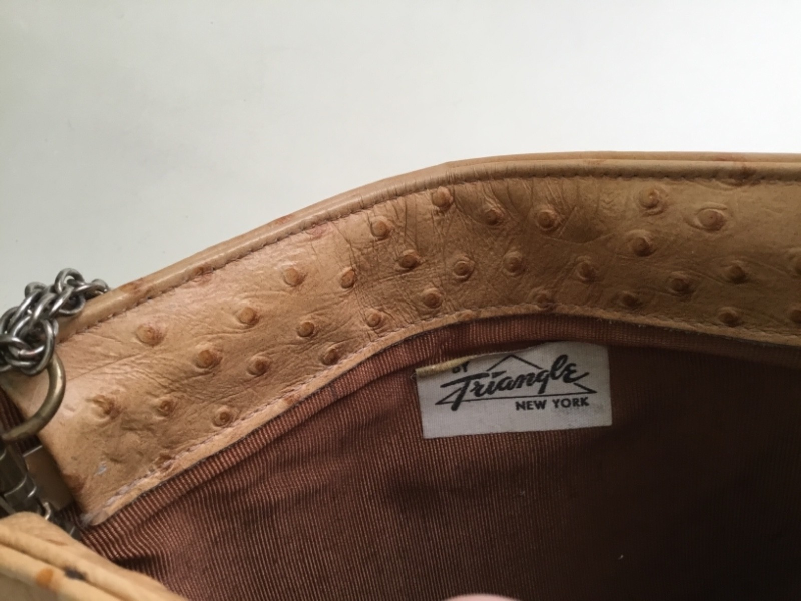 „Studded”like Triangle New York Leather Bag. Superior Quality of Leather.