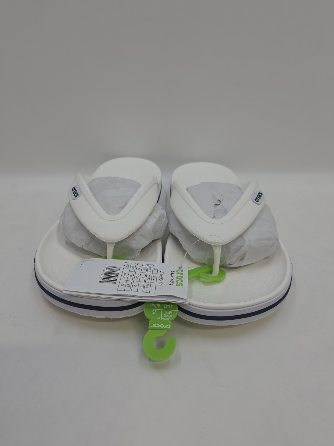 Crocs Bayaband Flip White/Blue Men 8 / Women 10