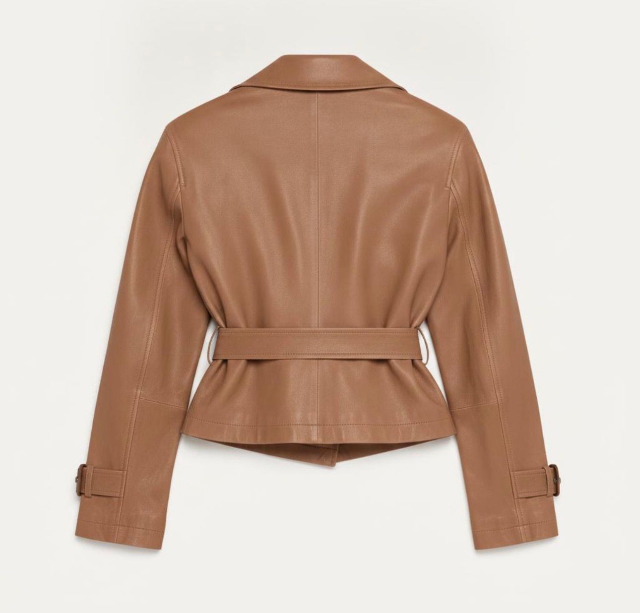 Women’s Trench Jacket Leather Lambskin Overcoat Jacket Real Genuine For Women