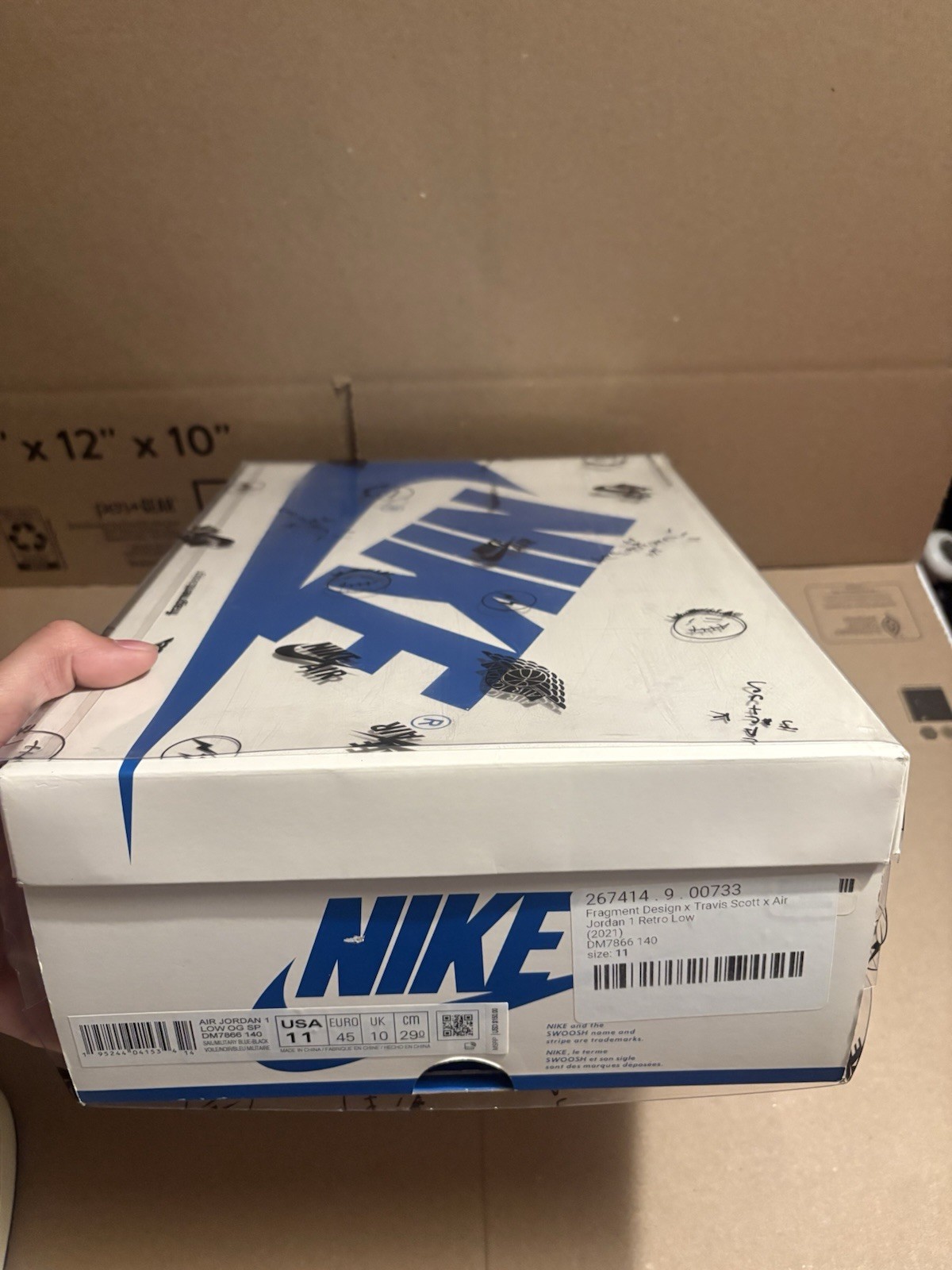 11M CLEAN Travis Scott Air Jordan 1 Low Fragment Dm7866-104