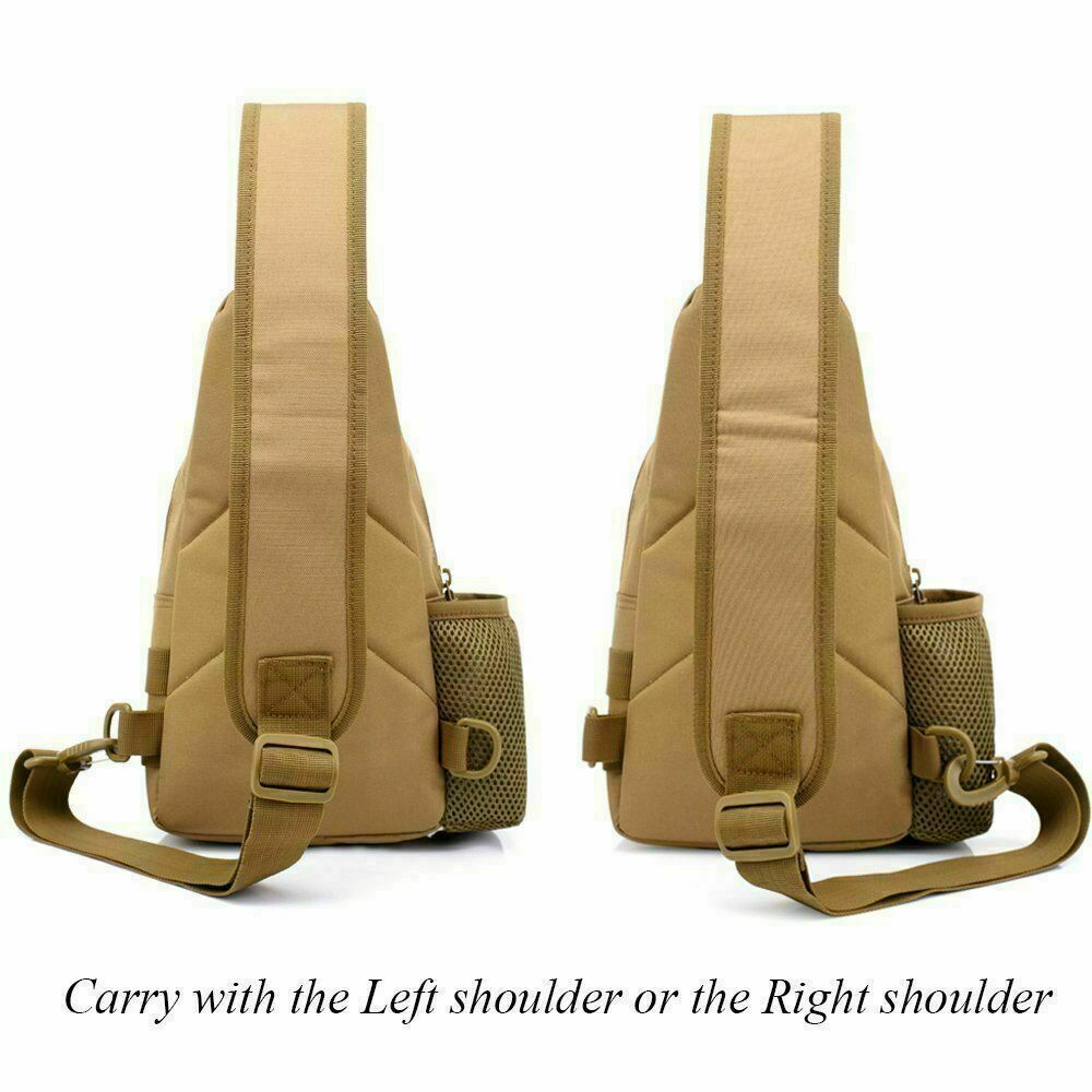 Men Outdoor Tactical Backpack Shoulder Sling Bag Chest Pack Sport Travel Hiking