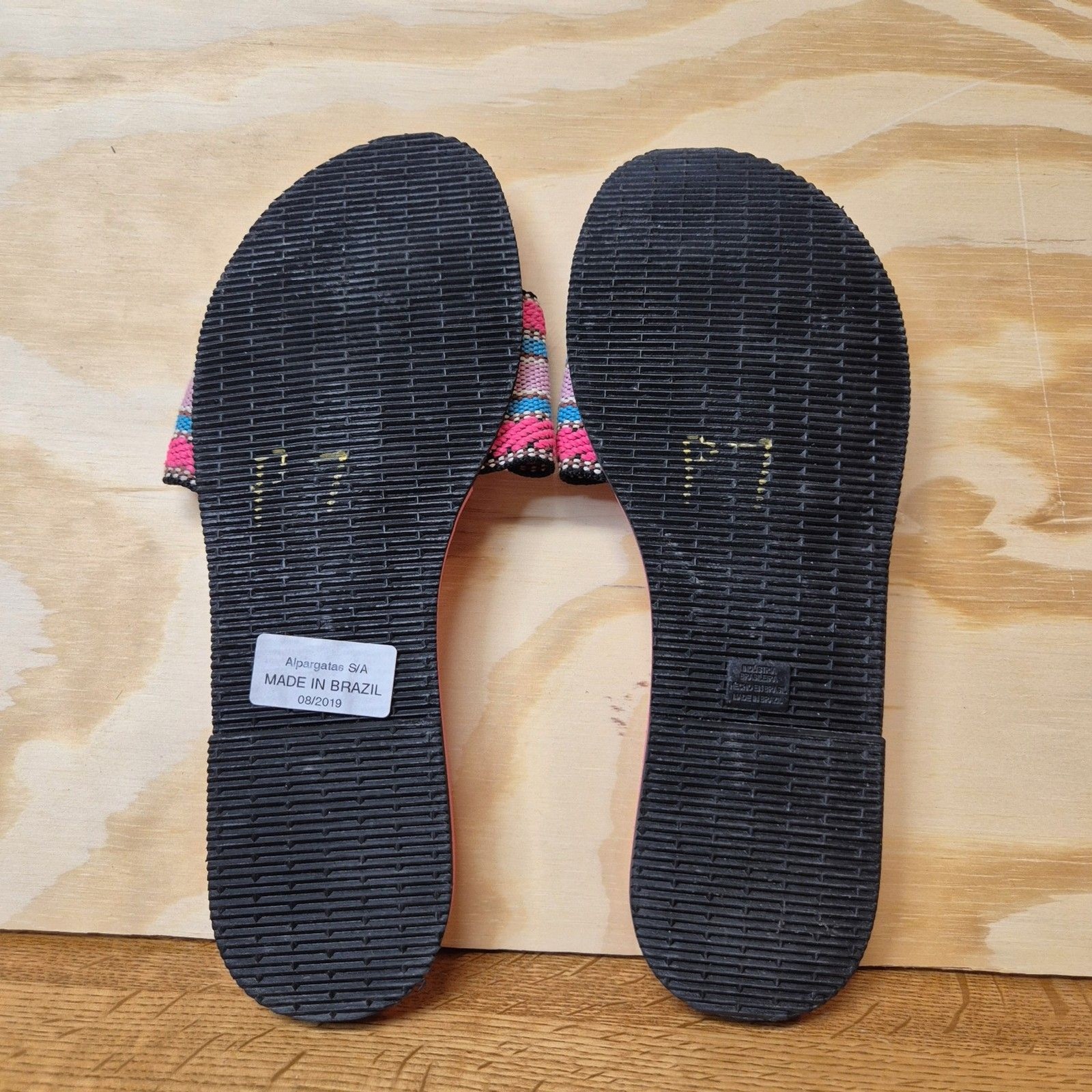 Havaianas You St Tropez Pink Bow Flip Flop Sandals Womens US 9 10 Brazil