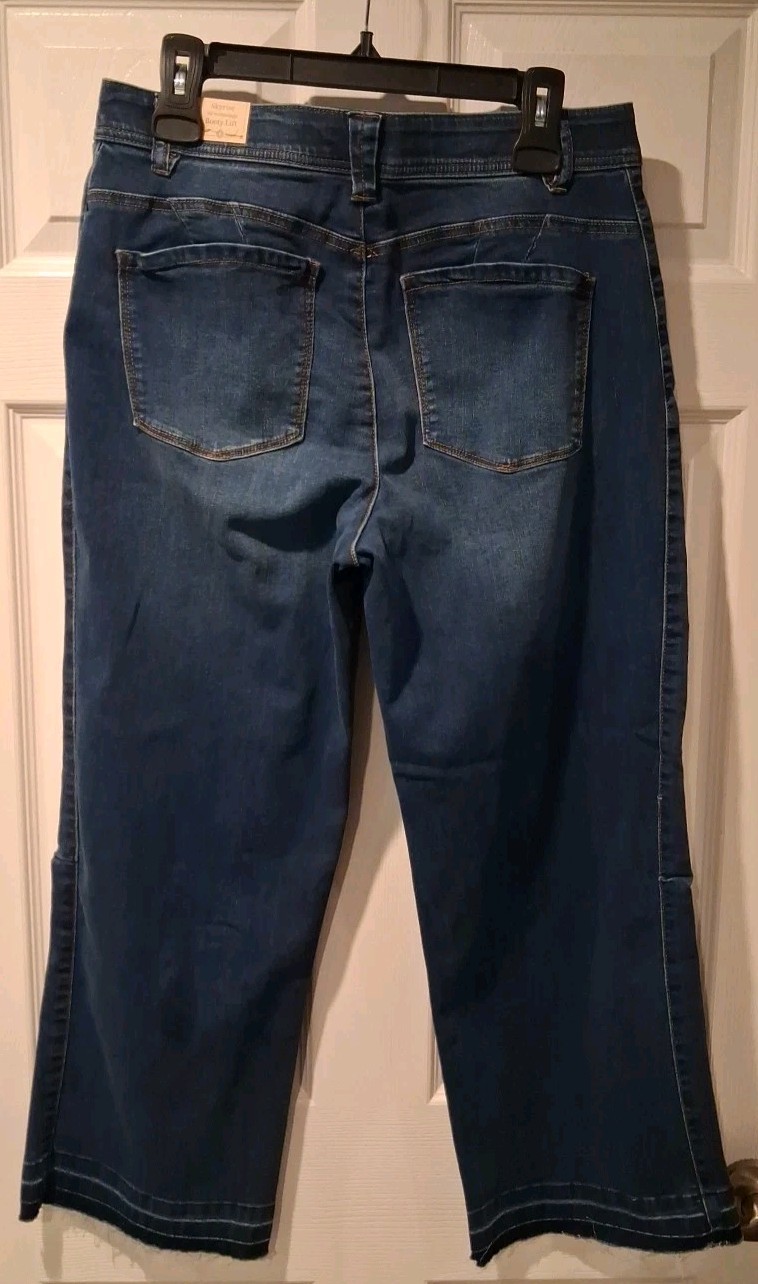Democracy Ab Technology Skyrise Wide Legs Jeans Size 10 Blue