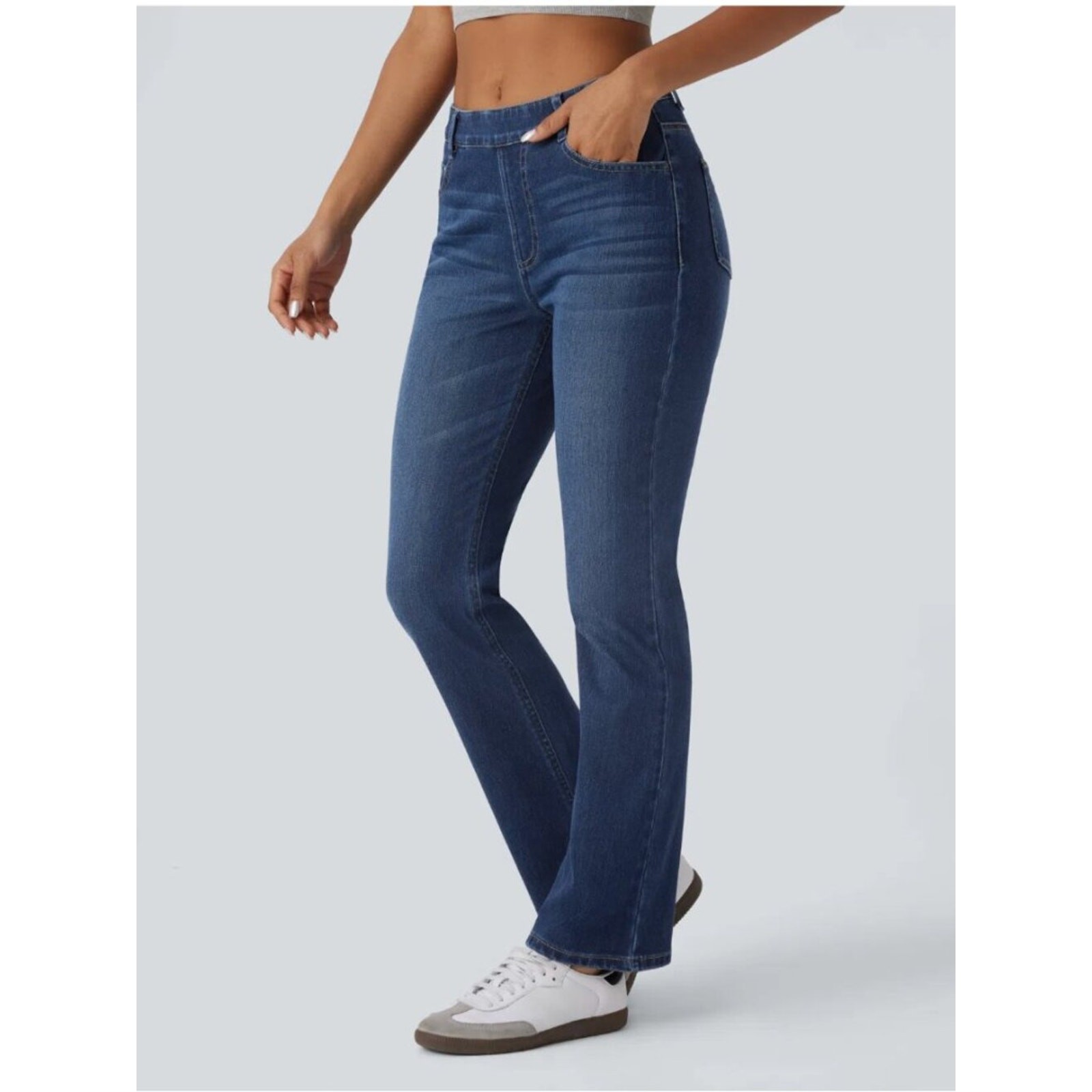 Halara NWOT Flex™ High Waisted Pockets Washed Casual Bootcut Jeans – SP