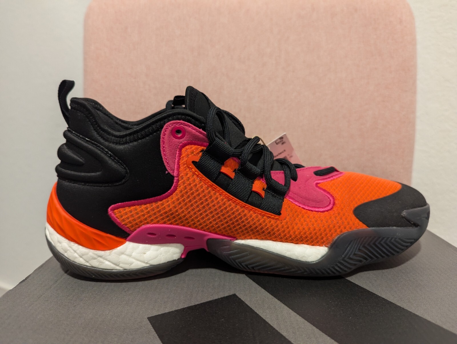 adidas BYW Select Low Black Impact Orange Men’s Size 9.5 New Boost You Wear