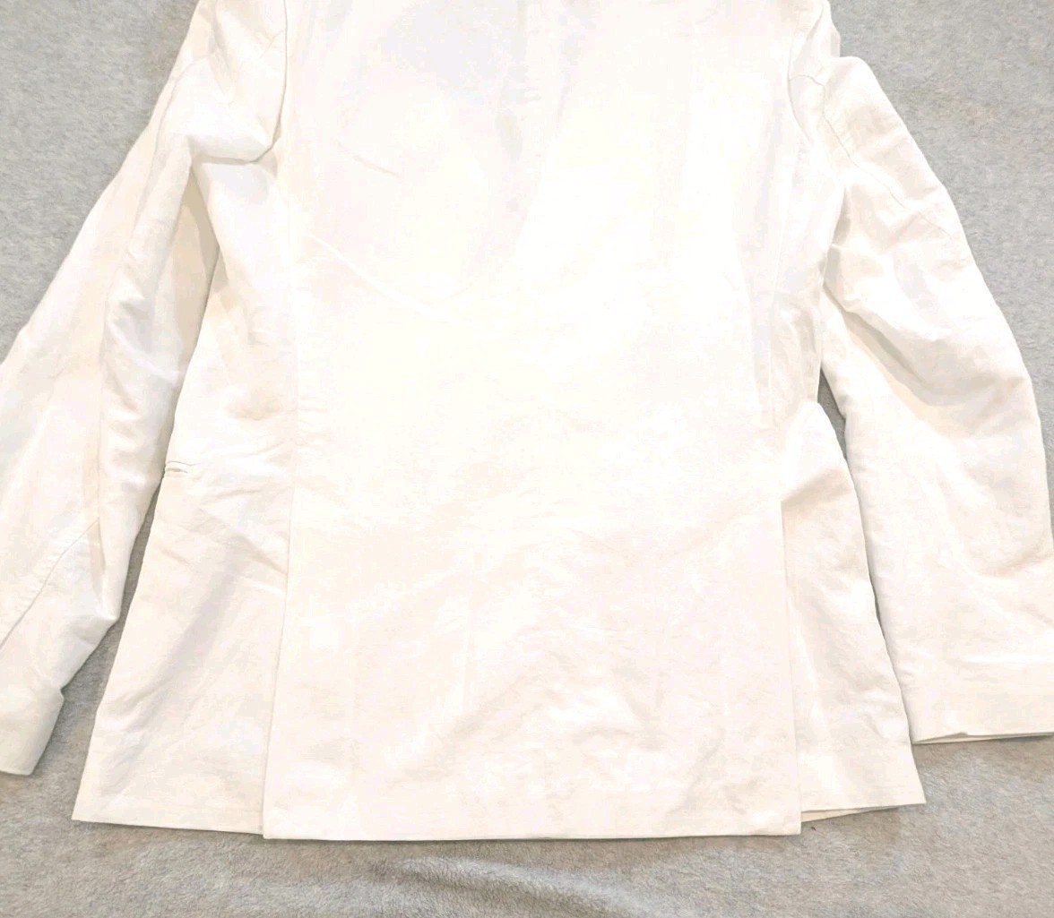 Baird McNutt Murano White Linen Blend Blazer Jacket Mens LT Doublebreasted