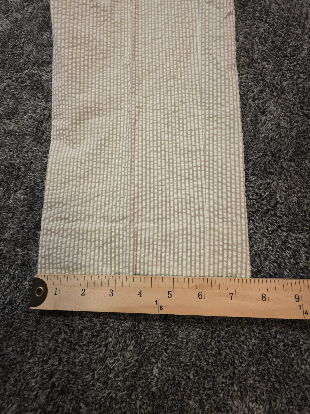 Haspel 2 Piece Seersucker Suit Tan Bisque White Men 46R 34×30 Old Money Southern