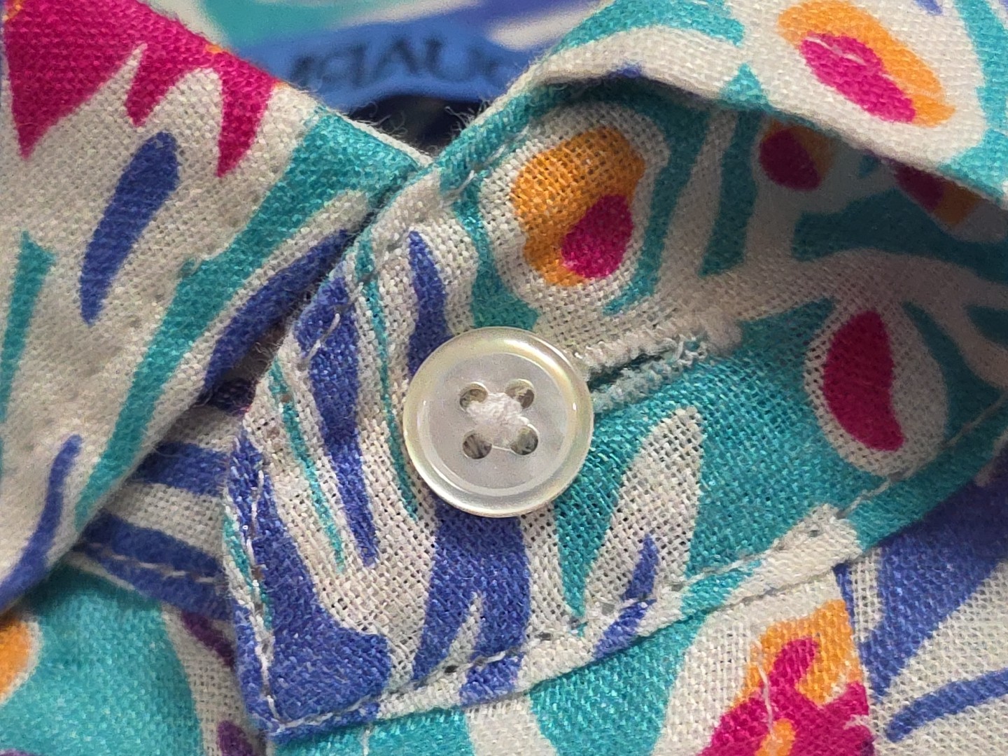 NEW J. McLaughlin Island Bouquet Gramercy Lightweight Button-up Linen Shirt SZ M