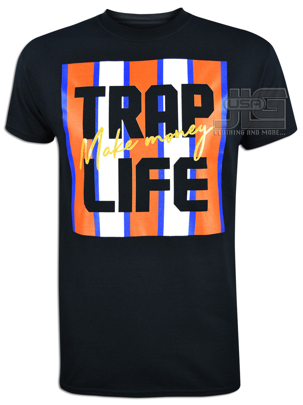Trap Life make Money Graphic Screen Printed T-Shirt Hip Hop NEW 8042