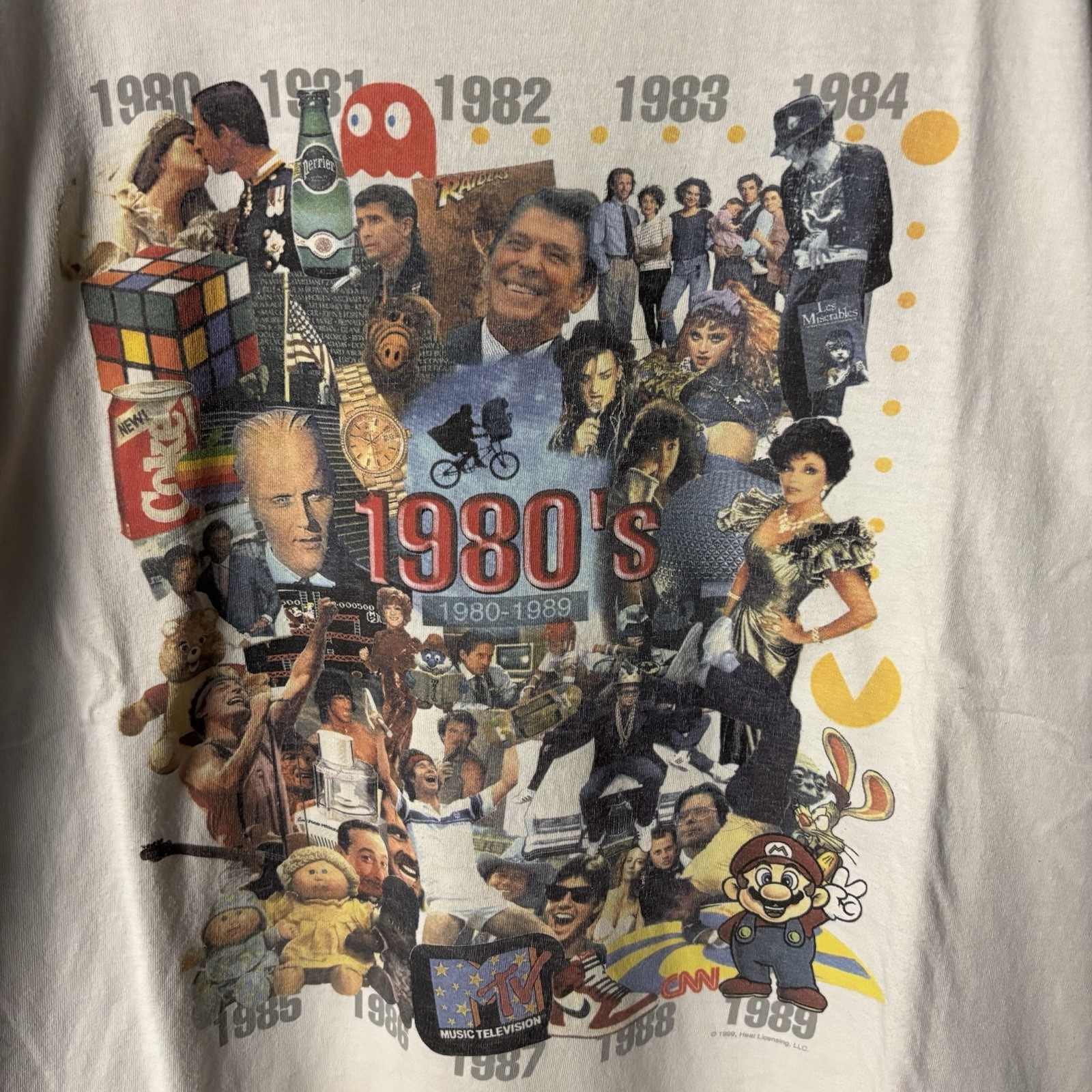 Vintage 1999 Throwback 1980-1989 Pop Culture Icons Brands Promo Nostalgia Shirt