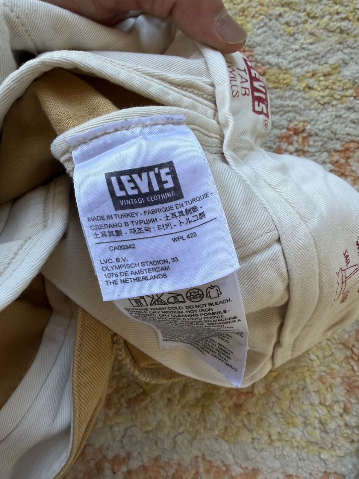 Levis LVC Tab Twills Trouser Pants Big E Men Size 28 x 32 Msrp $240