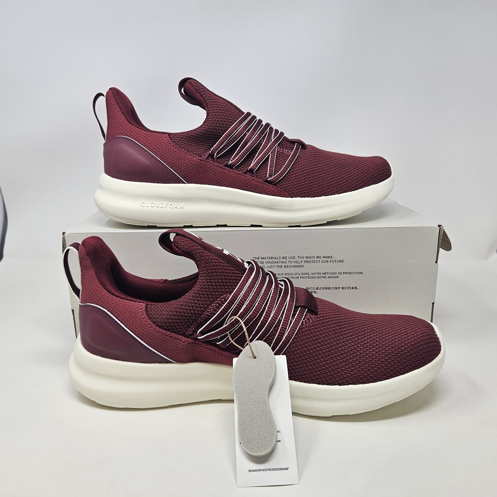 Adidas Lite Racer Adapt 7.0 ‘Collegiate Burgundy’ Sneaker/ JI1252 / Men Size 8.5