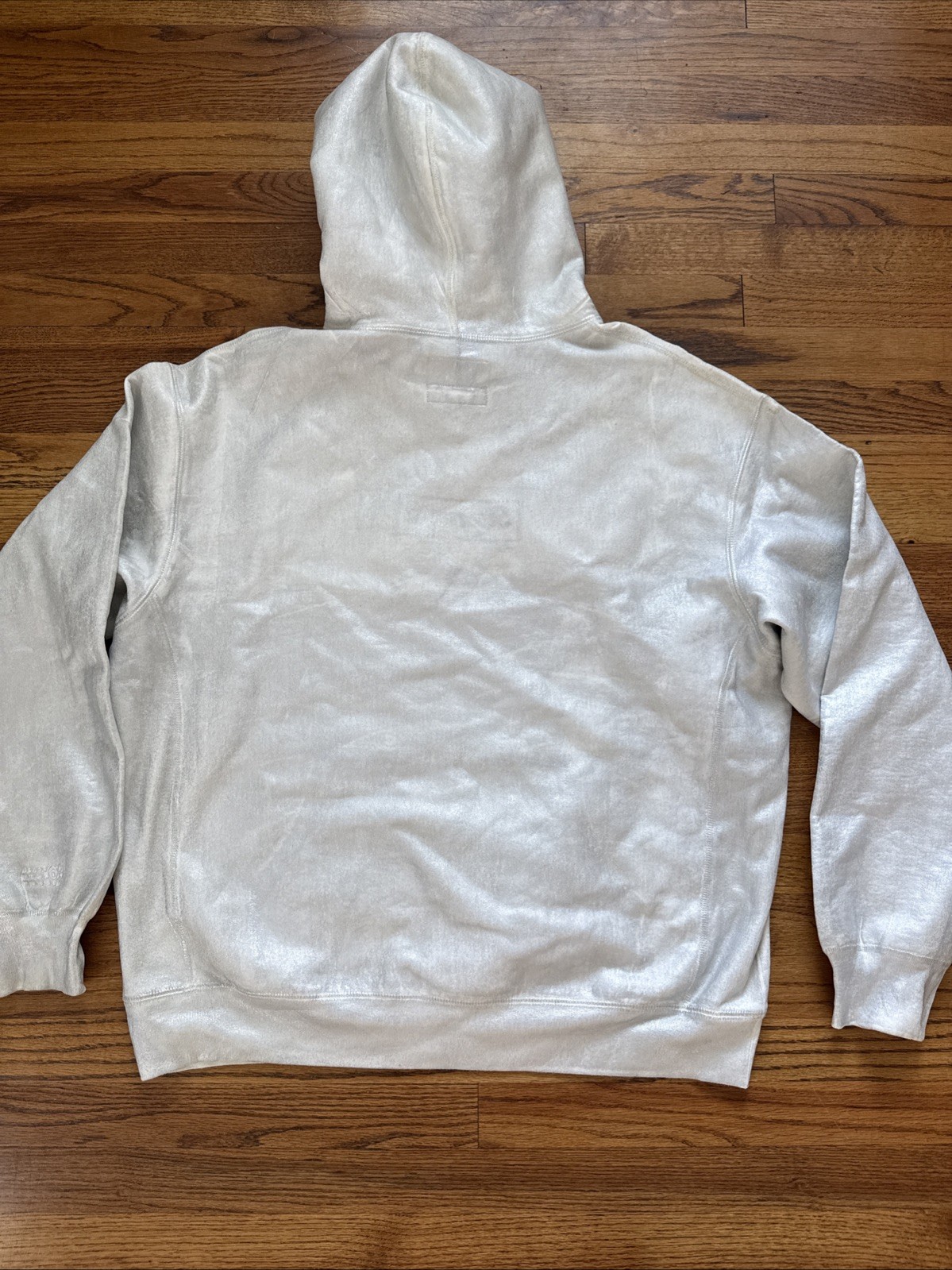 Supreme MM6 Maison Margiela Foil Box Logo Hooded Sweatshirt White Size XL C22