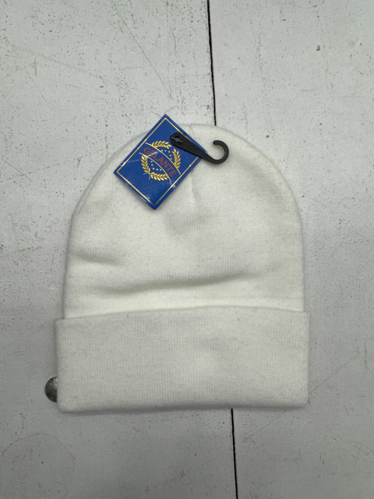 Gelante White Knit Beanie Adults One Size