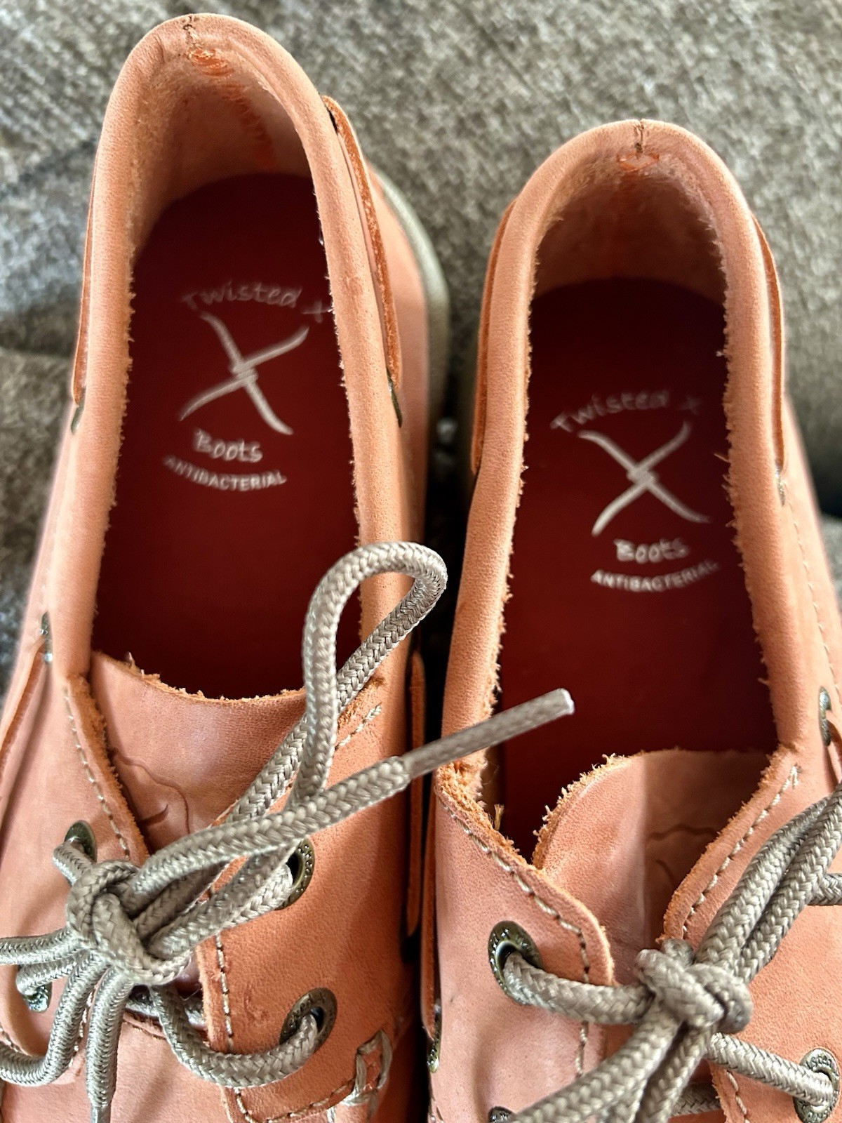 Twisted X Boots Womens Brown Leather Lace-Up Boat Shoes US 7 WDM0029