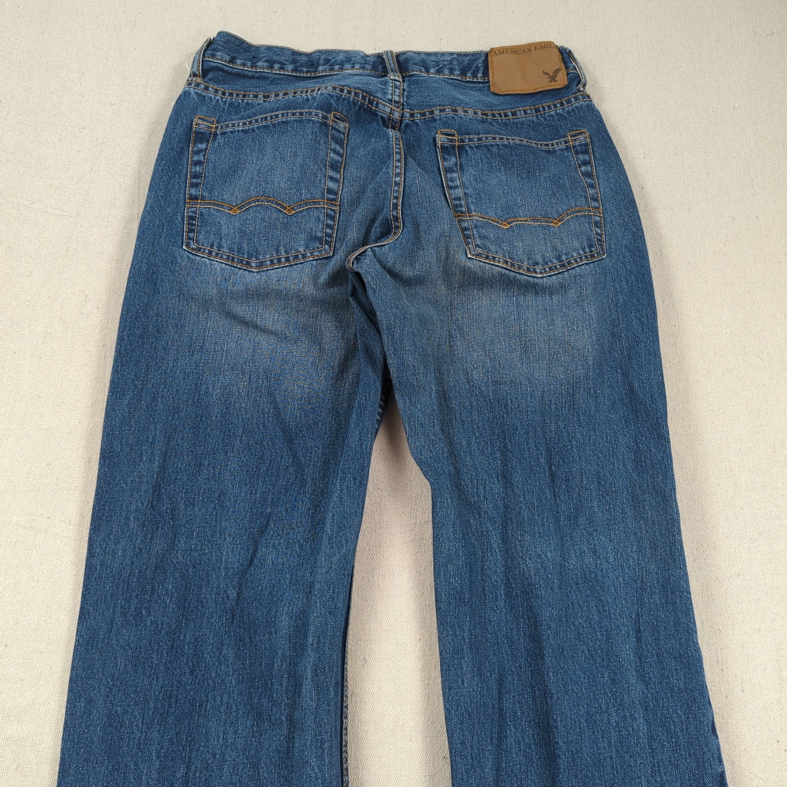 American Eagle Jeans Mens 30×32 Blue Boot Cut Western Cowboy Faded