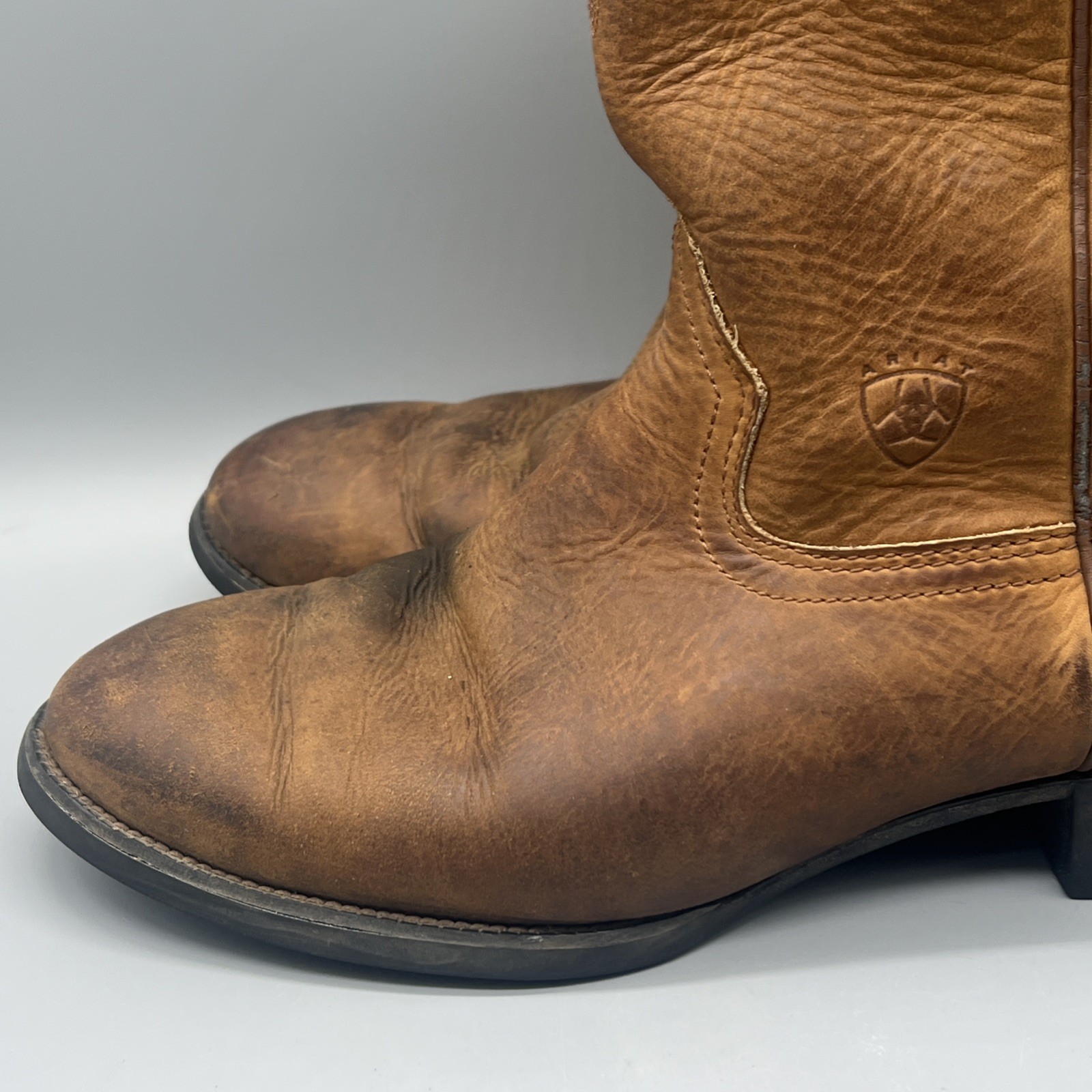 Ariat Heritage Cowboy Boots Western Brown Leather 34725 Mens Size 9.5 EE