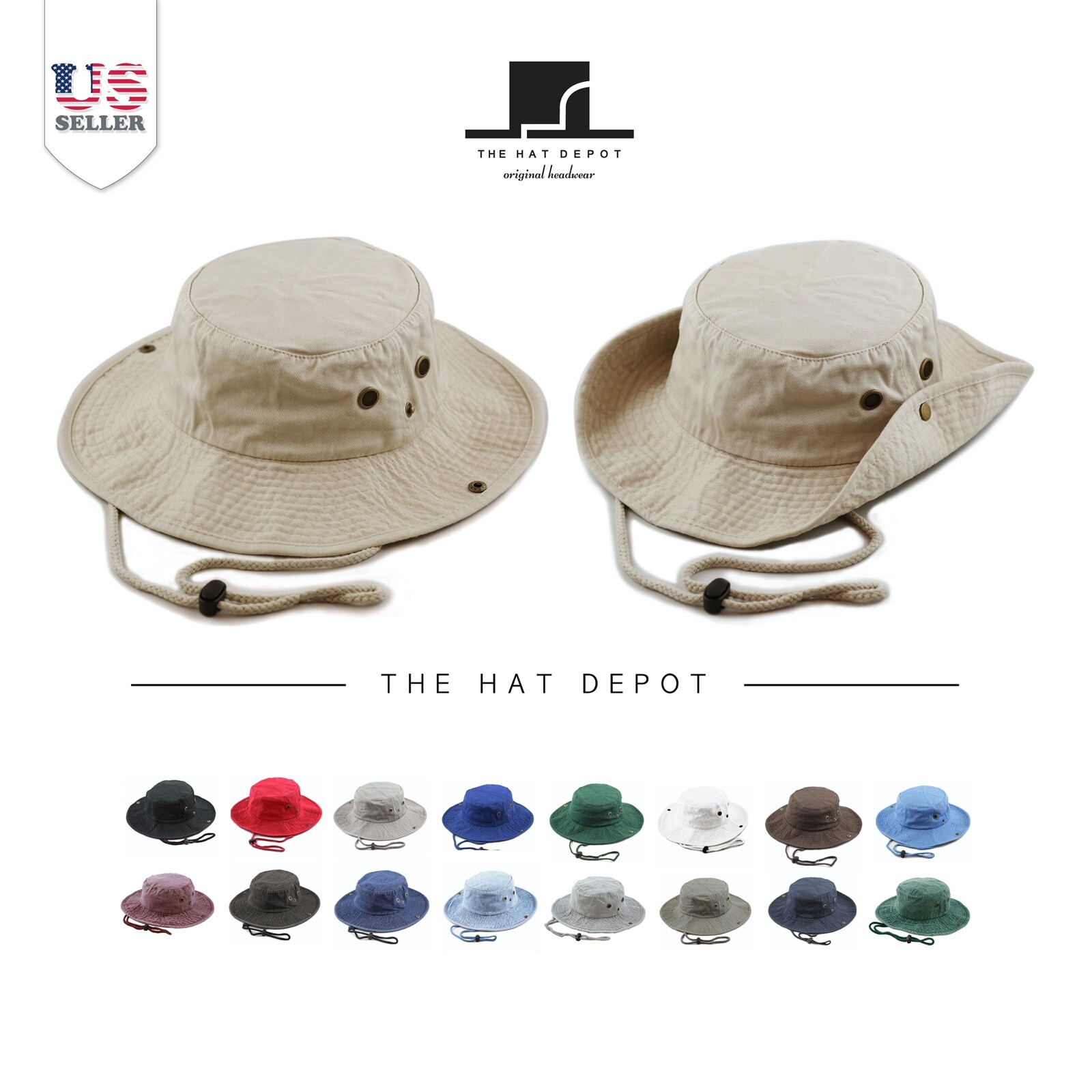 Bucket Hat – Cotton Wide Brim Foldable Double-Sided Outdoor boonie Bucket 1510