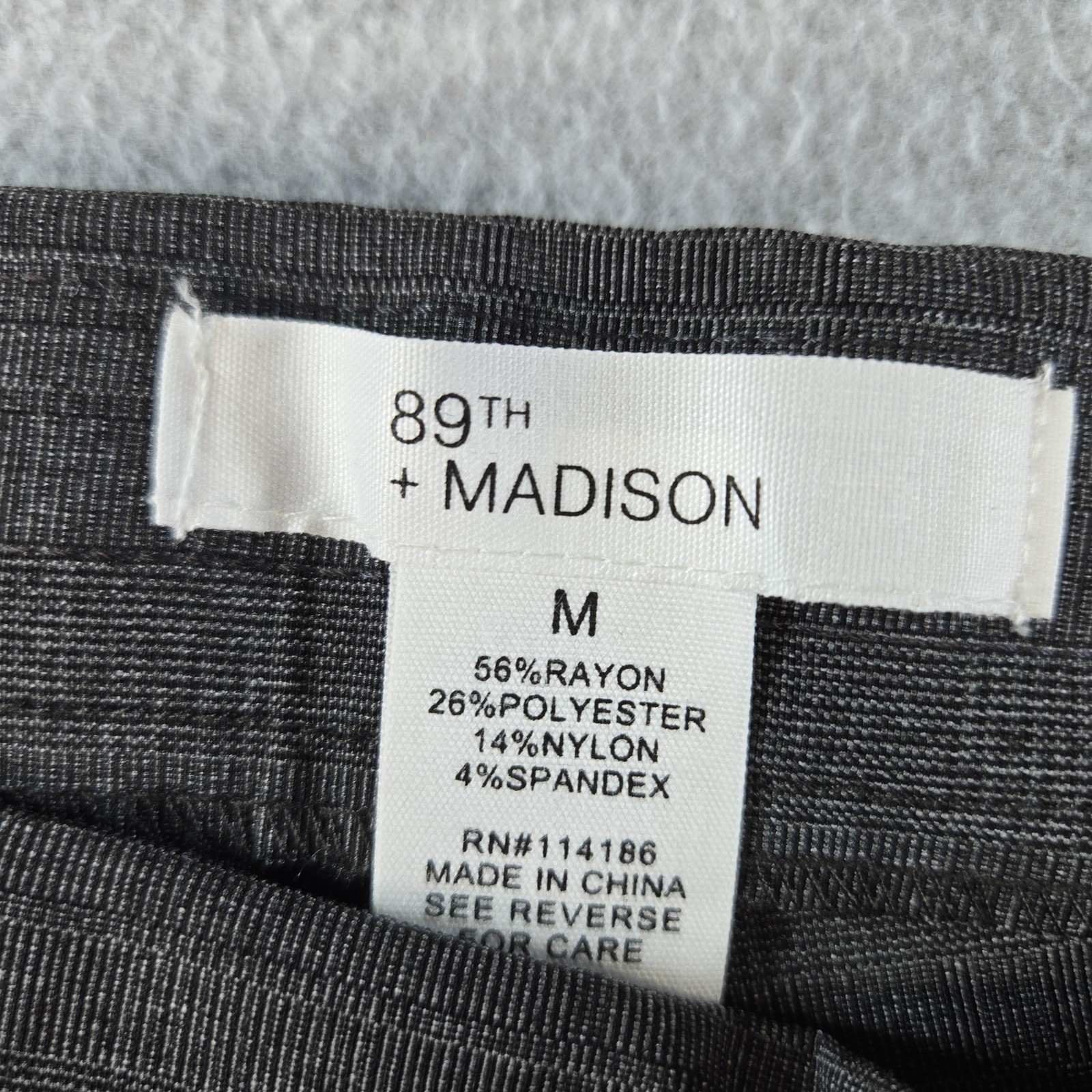 89TH + MADISON Pants Womens M Gray Ponte Ankle Comfort Waist Pull On Pockets