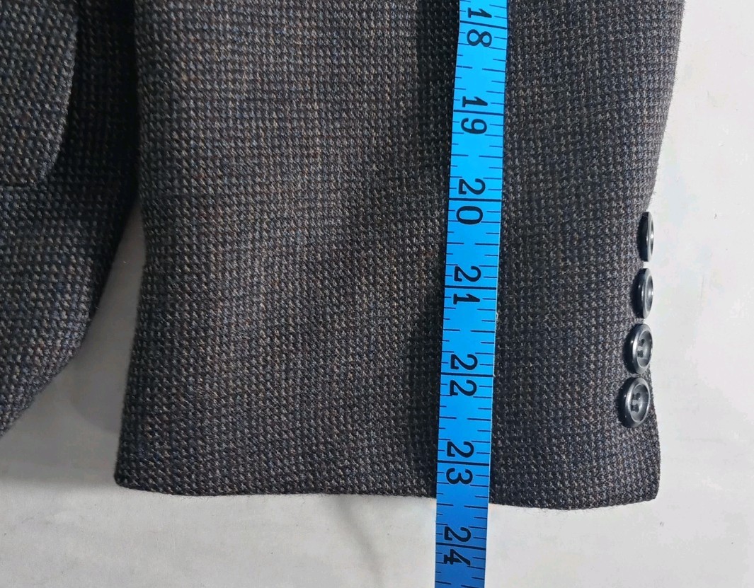 Pronto Uomo Mens Blazer 42R Lambswool Nailhead Tweed Sport Coat Suit Wool Jacket