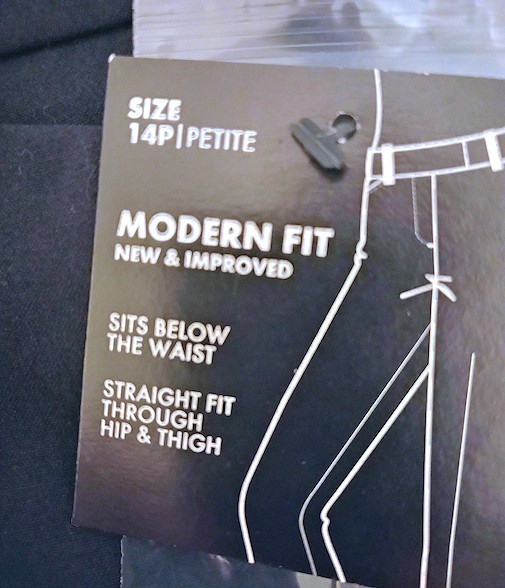 George Modern Fit Slacks Pants 14 Petite Below Waist Straight Fit Hip & Thigh