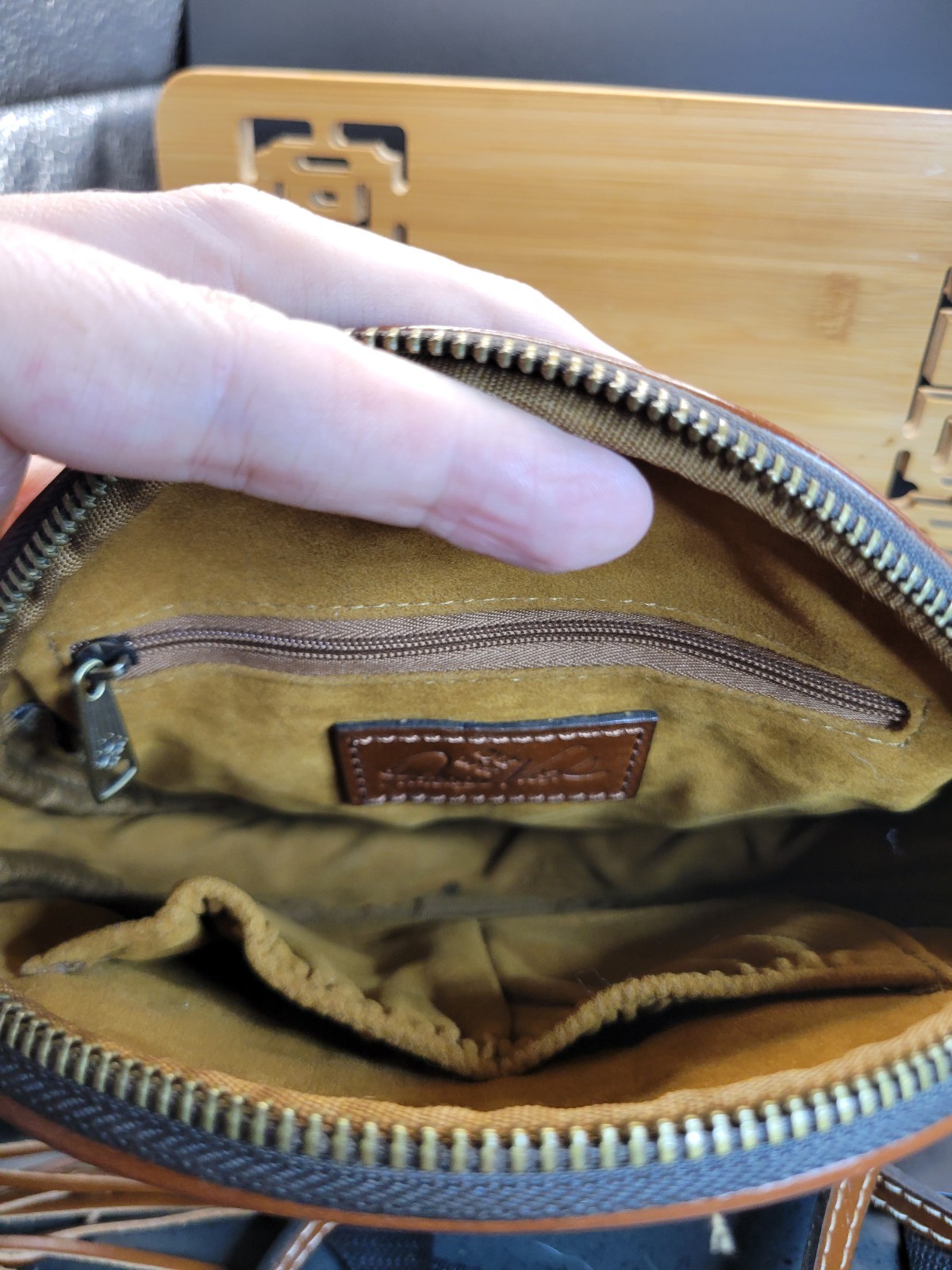 Patricia Nash Tooled Scafati Small Round Leather Crossbody Bag Purse