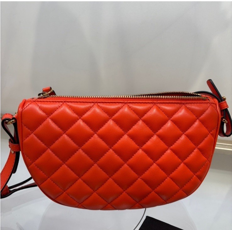 NWT Versace Half Moon Bag + Metal Coral Gold $ 1875 Retail Hot Deal