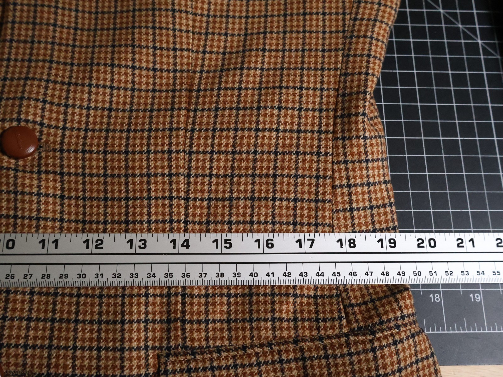 Strellson Cashmere Wool Sport Coat Men’s 40 Brown Houndstooth 3 Button Jacket