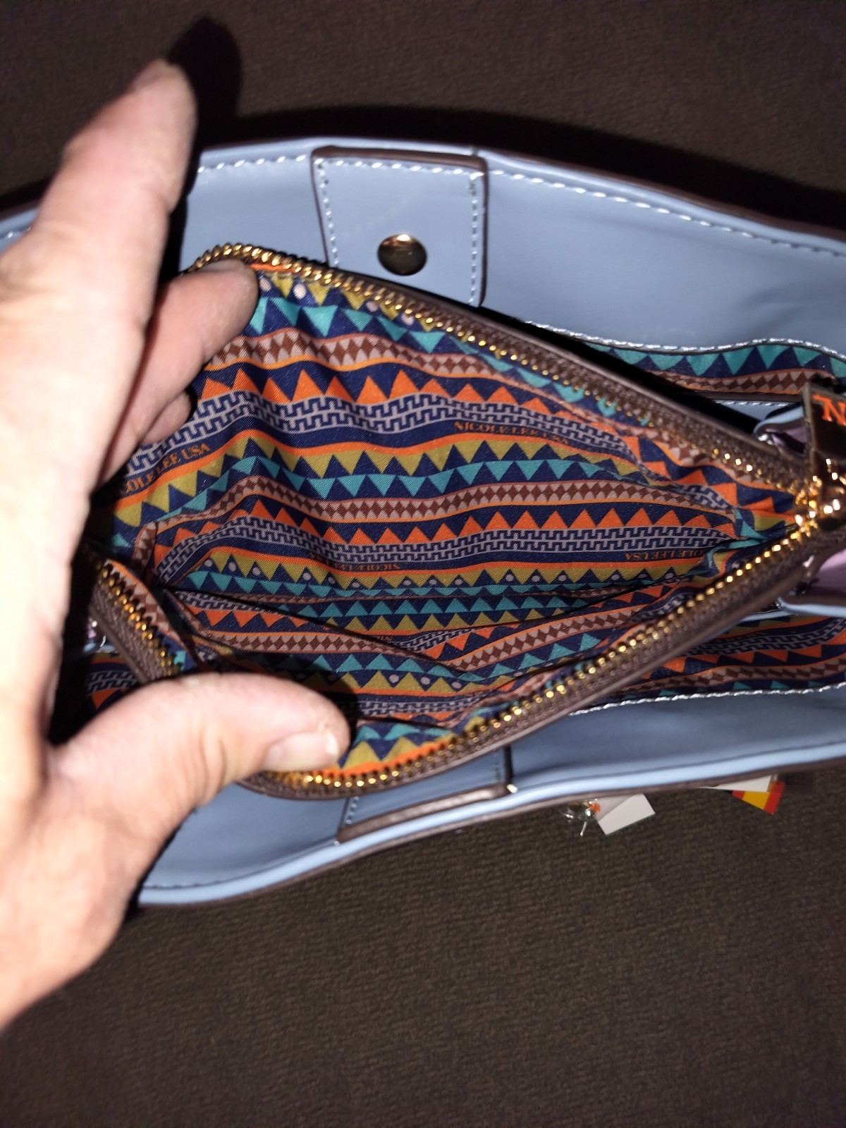 Nicole Lee USA Dream Catcher Backpack Purse 15″ Turn Lock Drawstring