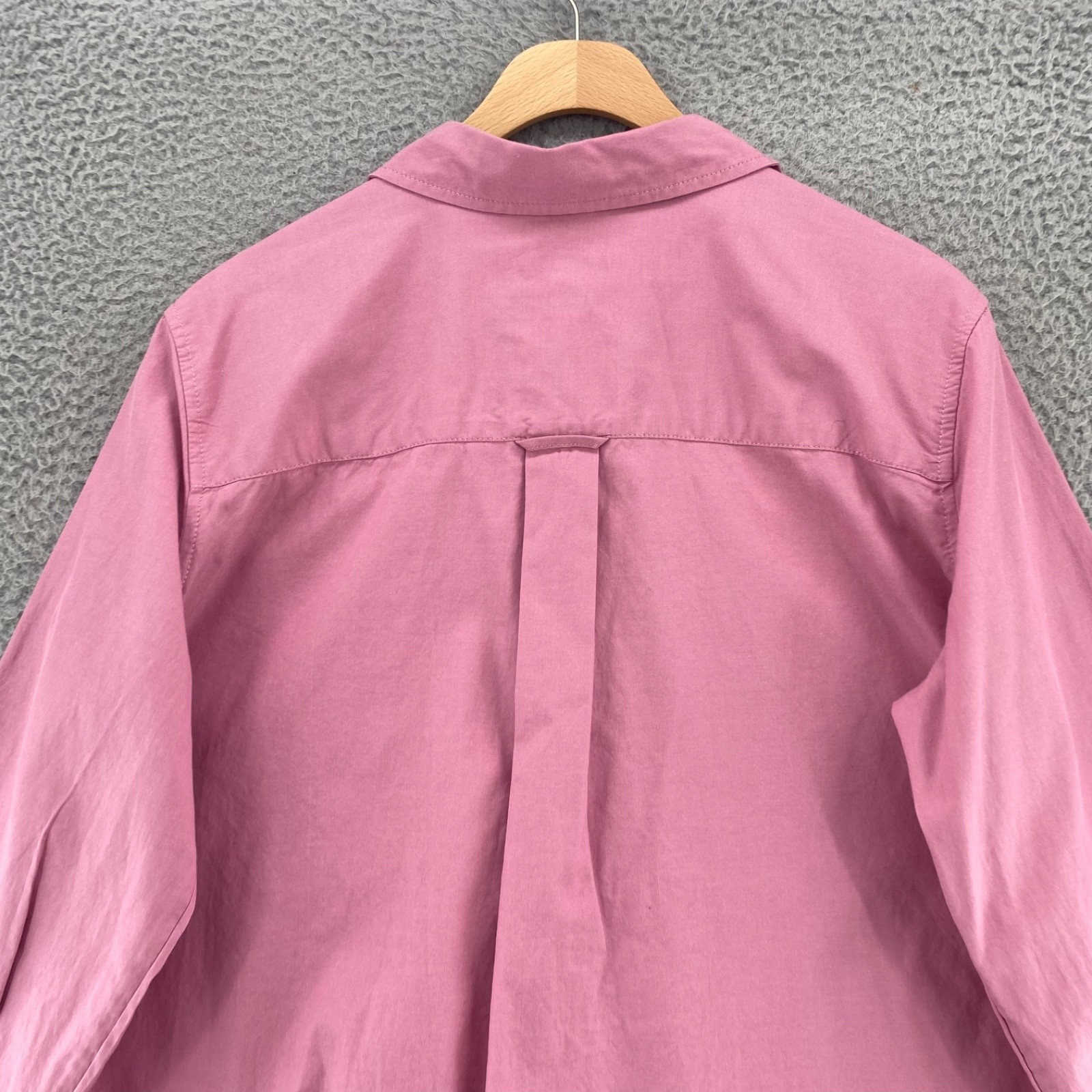 J Jill Shirt Womens Medium Petite Pink Cotton Collared Long Sleeve Button Up Top