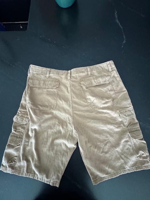 Wrangler Authentic Issue Tan Cargo Shorts Size 42 Multi Pocket