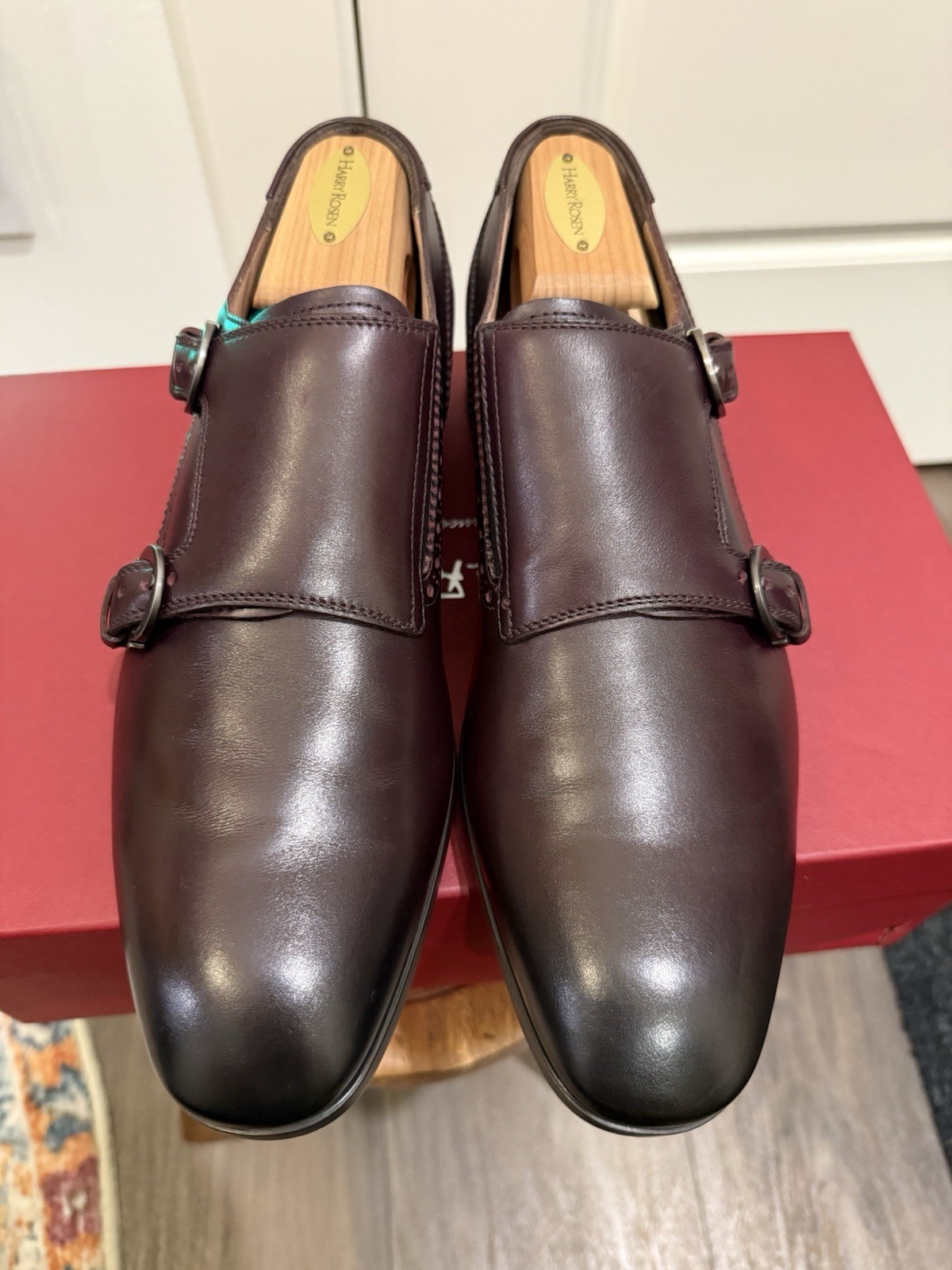 Salvatore Ferragamo Men’s Blair Plum Calf Dress Shoes – Uk7 US8 Euro 41 Buckle