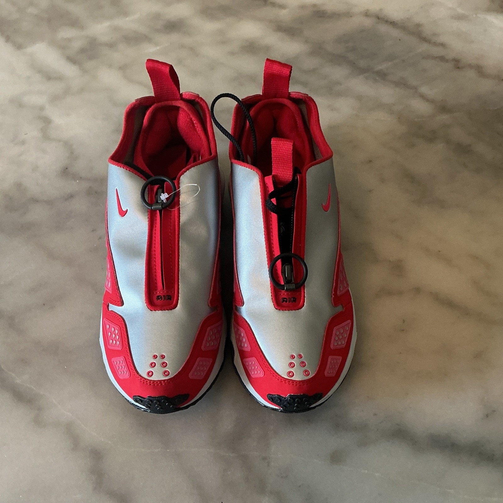 Nike Air Sunder Max Fusion Red Silver Low Top Neoprene Lace-Up IH3988-001