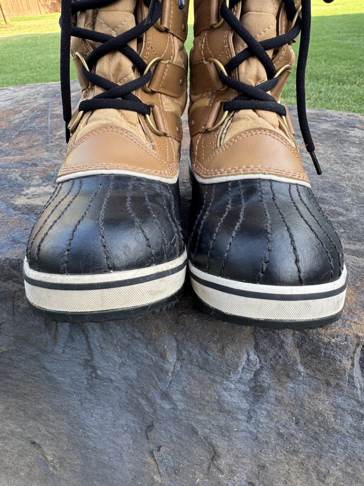 Sorel Tofino II Cate Waterproof Fur Lined Canvas Tall Duck Winter Boot Size 9