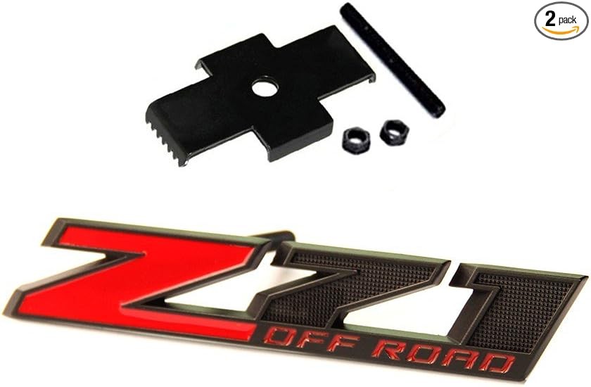 1x 5 Inches Grille Matte Off Road Emblems Badge 3D for 1 Color: Black with red