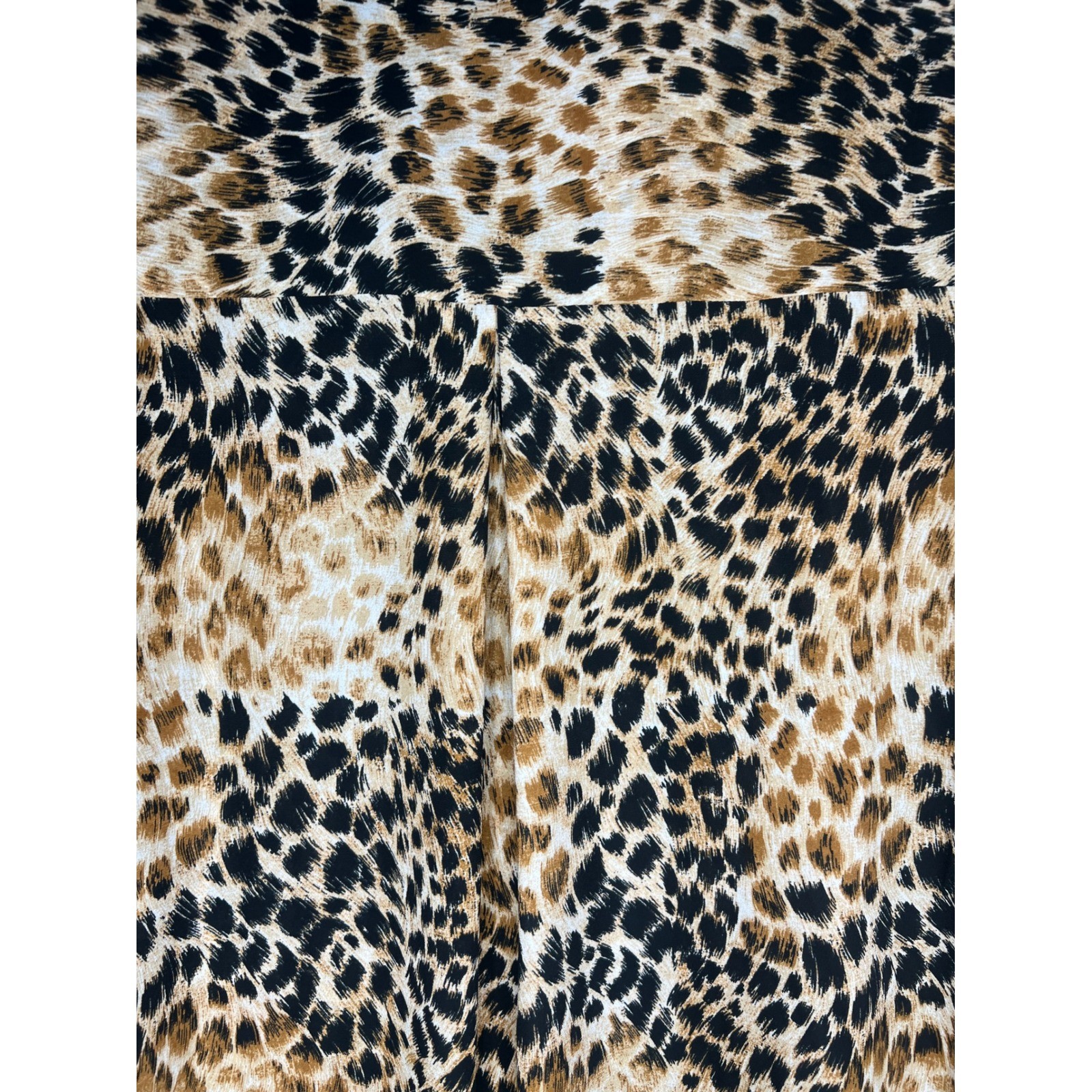 Rose+Olive Leopard Print Button Down Shirt Brown Black Long Sleeve Women’s S Mob