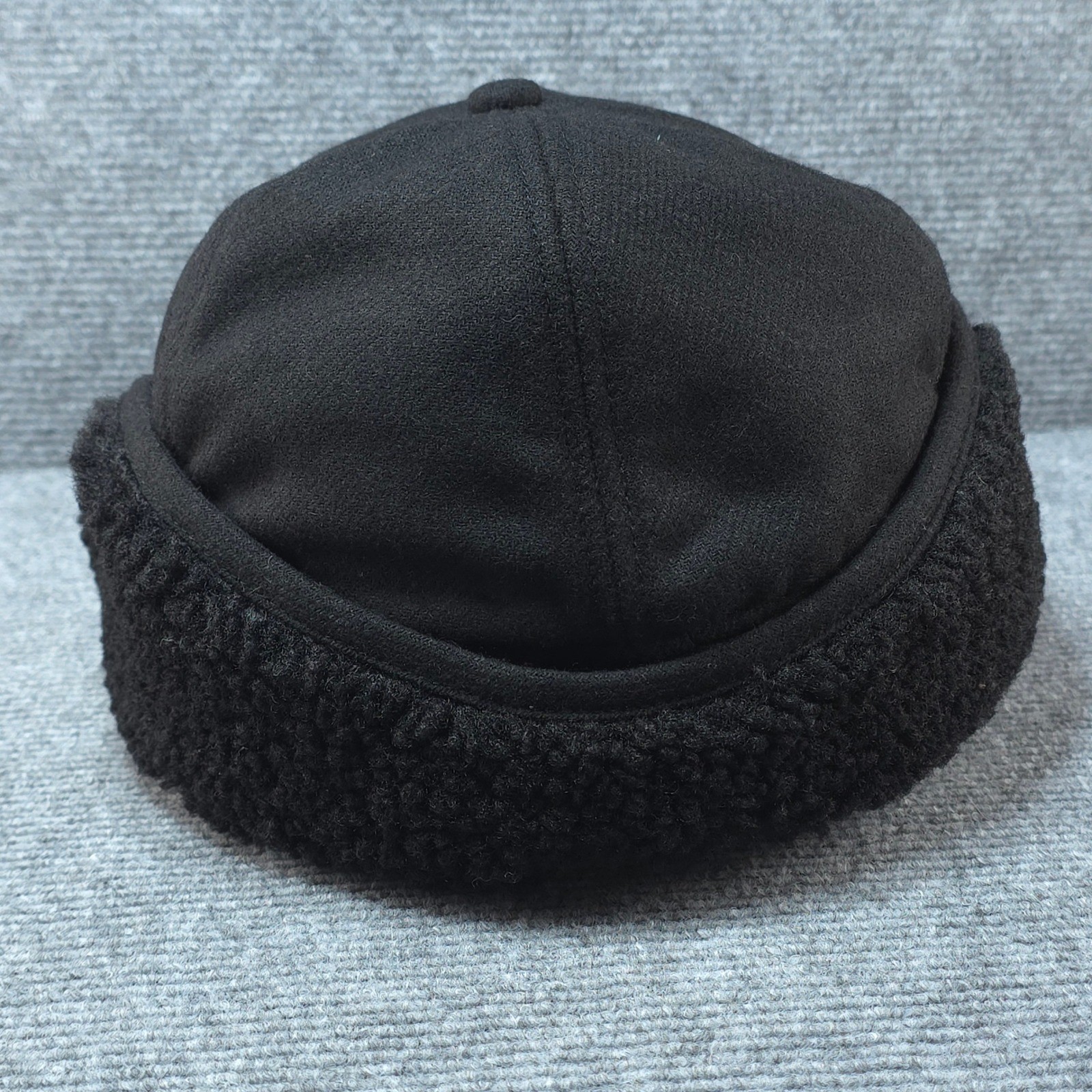 UGG Trapper Hat Cap Mens Medium Black Ear Flap Sherpa Winter Ski Outdoor Warm
