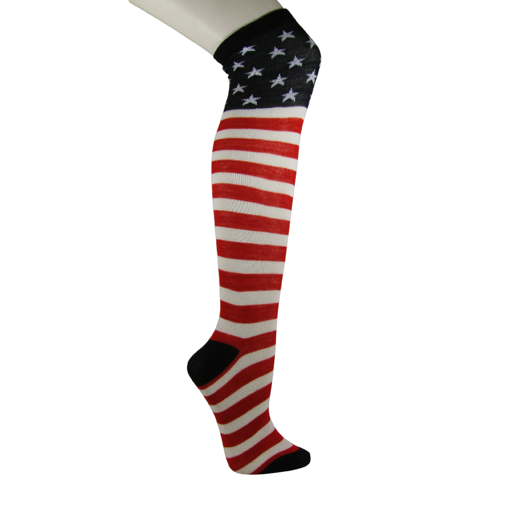 USA United States of America Flag Over Knee/Thigh High Socks