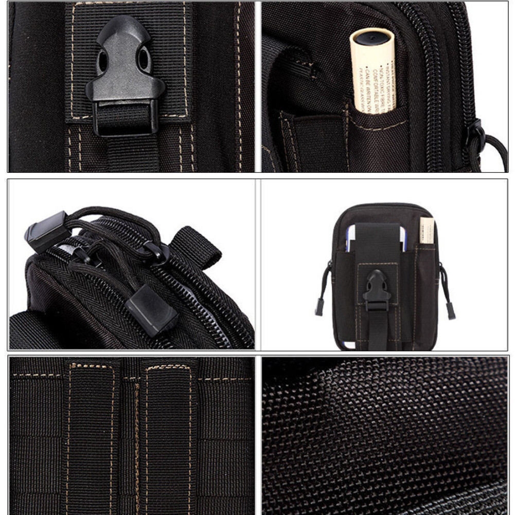 Men’s Tactical Molle Pouch Military EDC Waist Belt Fanny Bags Cell Phone Pocket