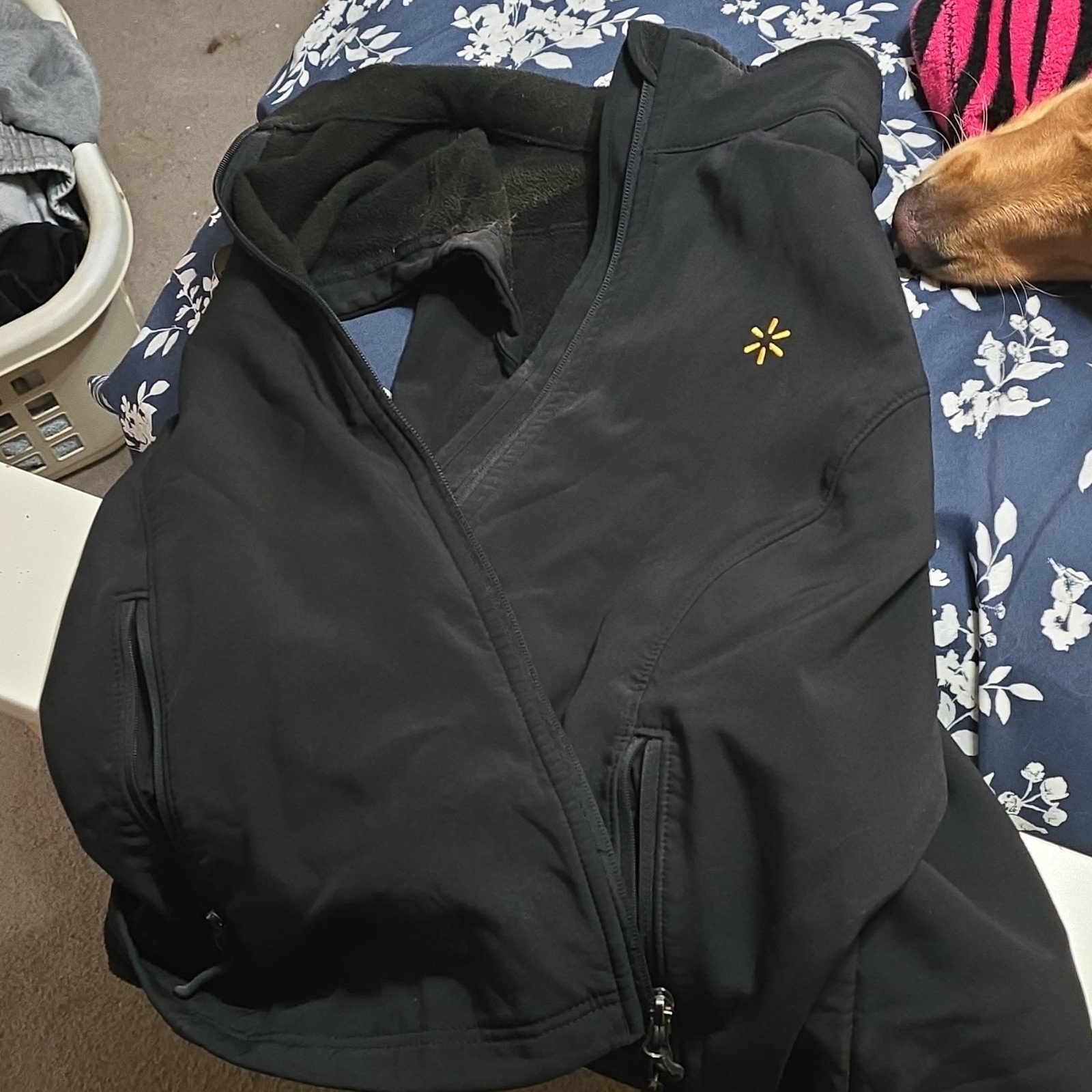Walmart Men’s Black Full-Zip Jacket w/ Pockets Stand-Up Collar Size 2XL