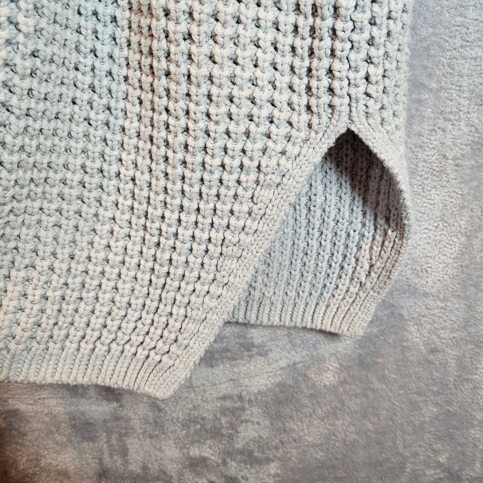 Land’s End Chunky Knit Oversized Cowl Neck Sweater Womens Large Petite Cozy